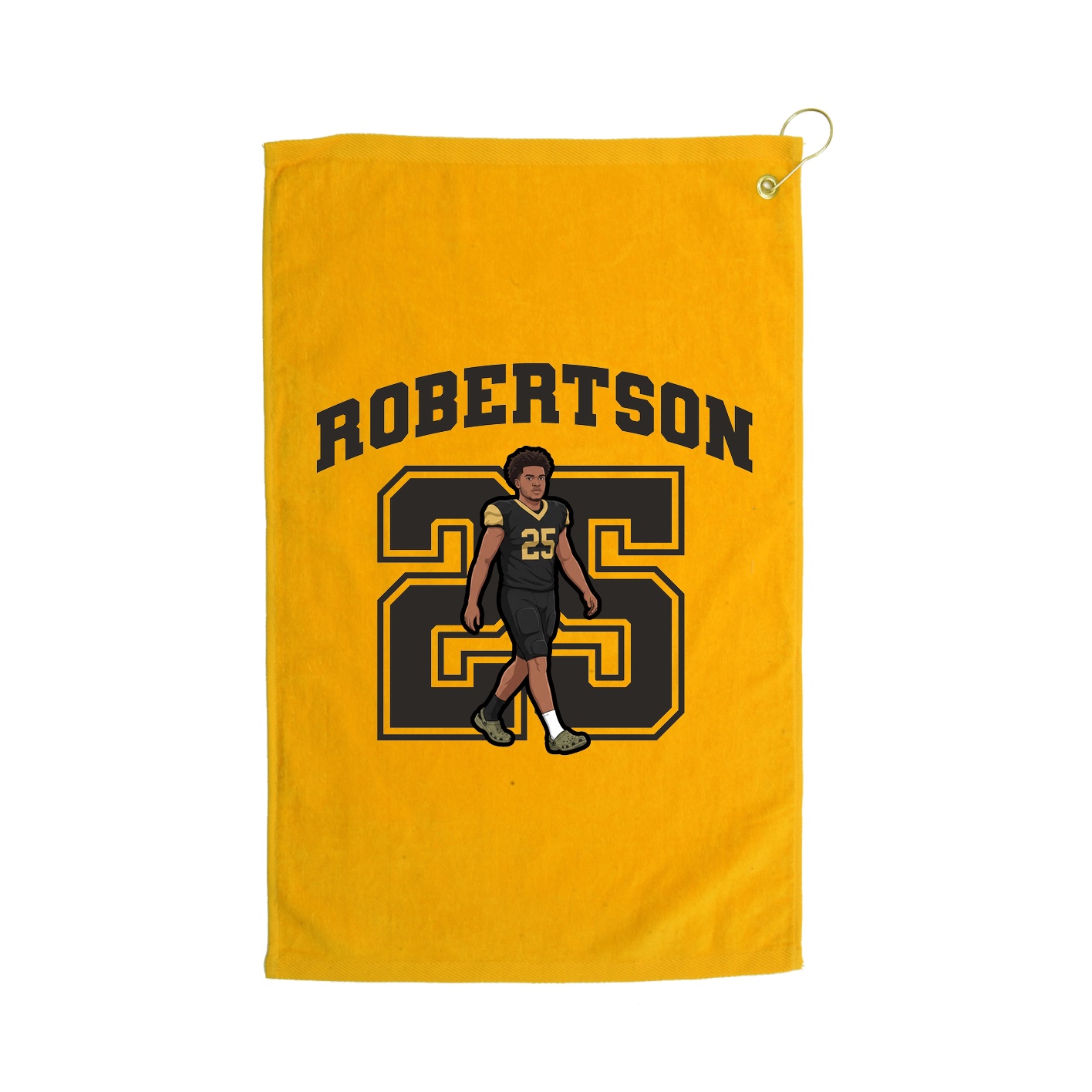 Golf Towel — Number in Gold