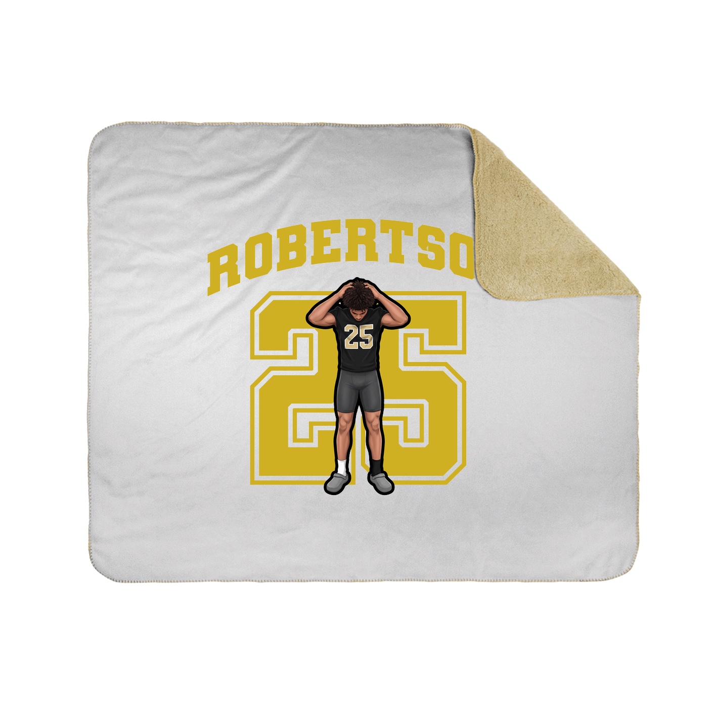 Throw Blanket — Number in White