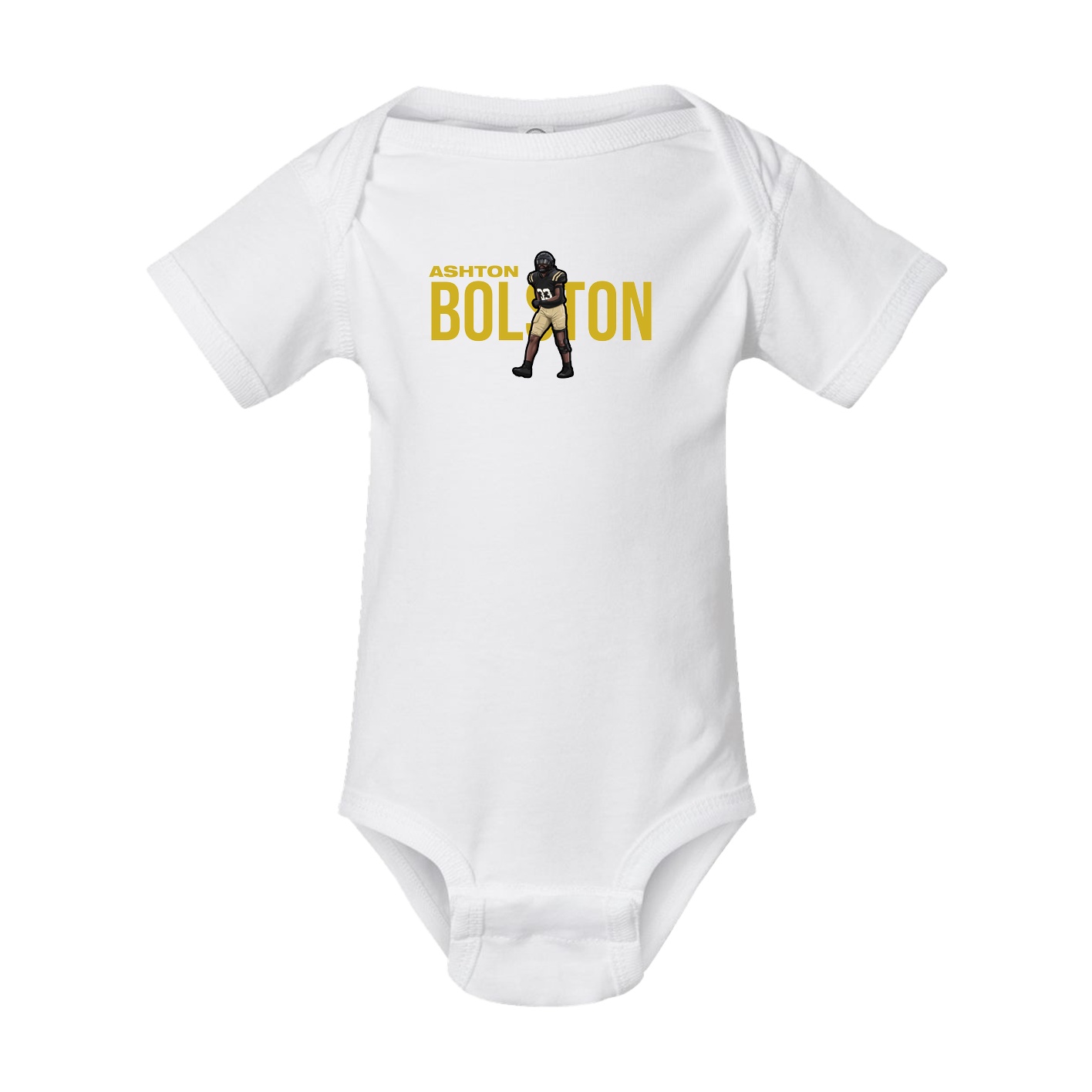 Baby Onesie — Player Name in White