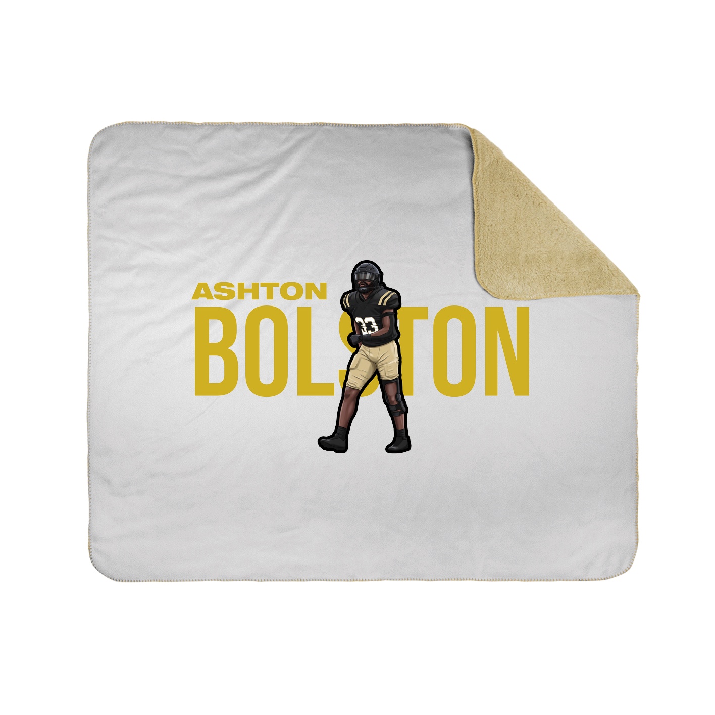 Throw Blanket — Player Name in White