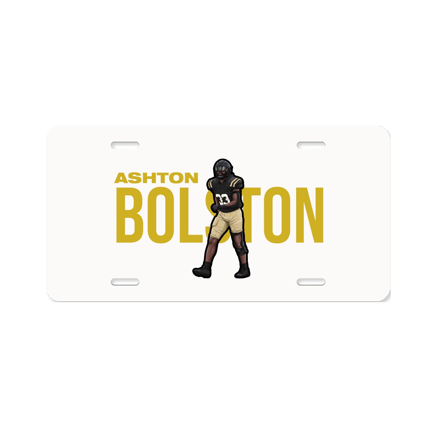 License Plate — Player Name in Classic