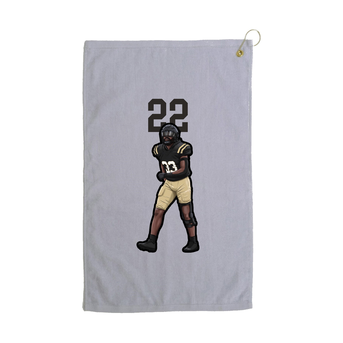 Golf Towel — Number Top in Grey