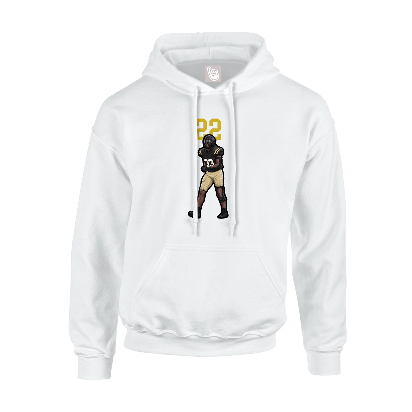 Hoodie — Number Top in White