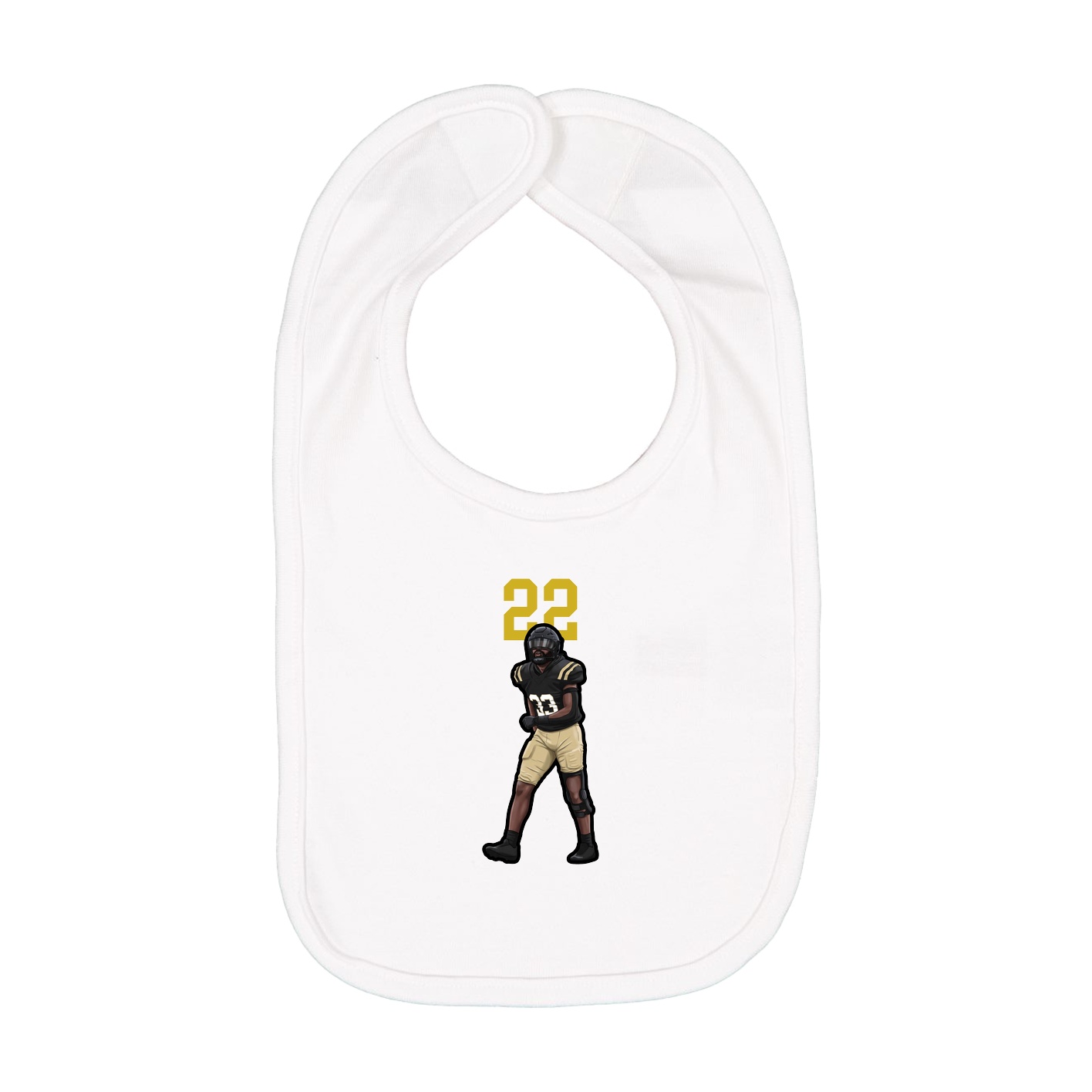 Infant Bib — Number Top in White