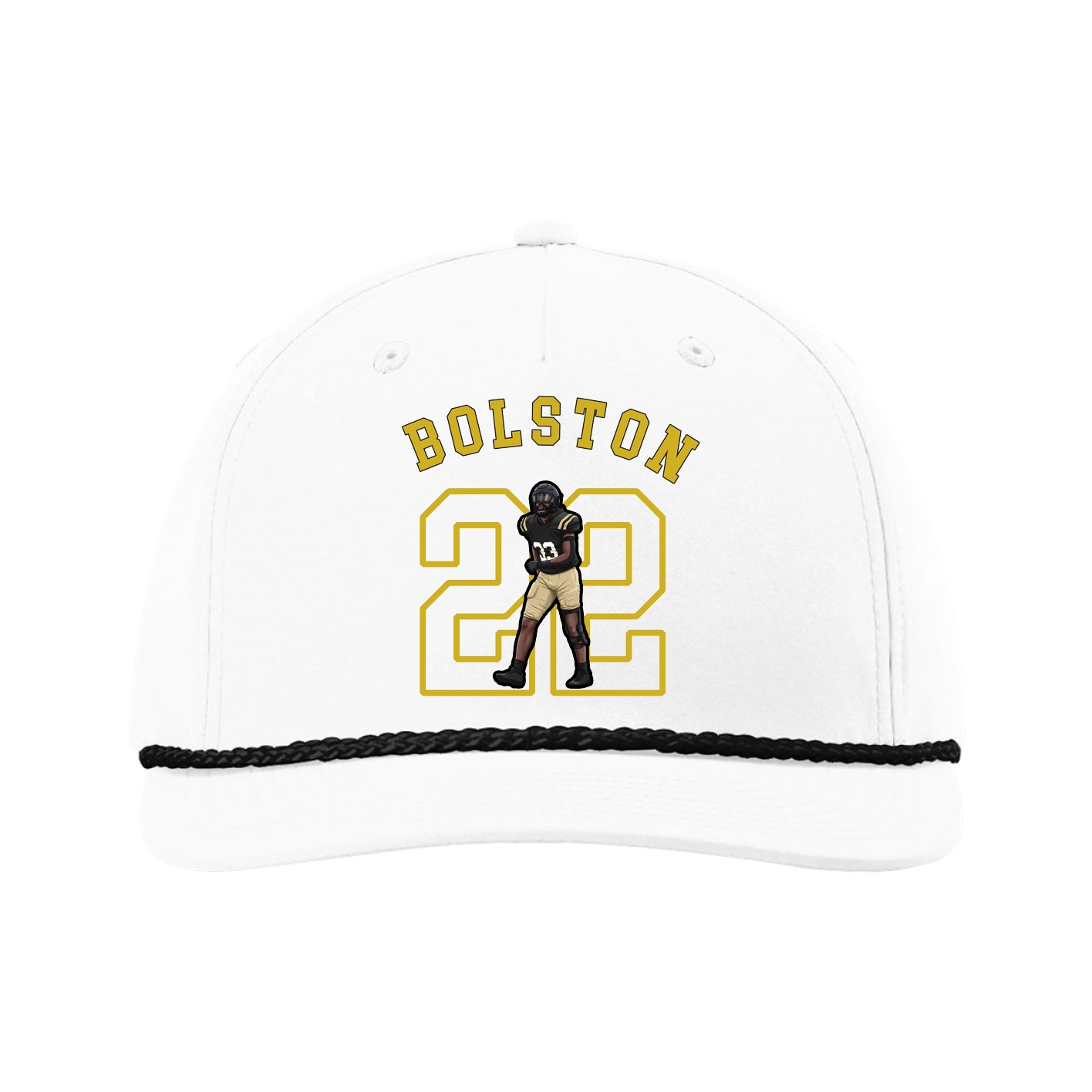 Five-Panel Classic Rope Cap — Shirsey Arch in White