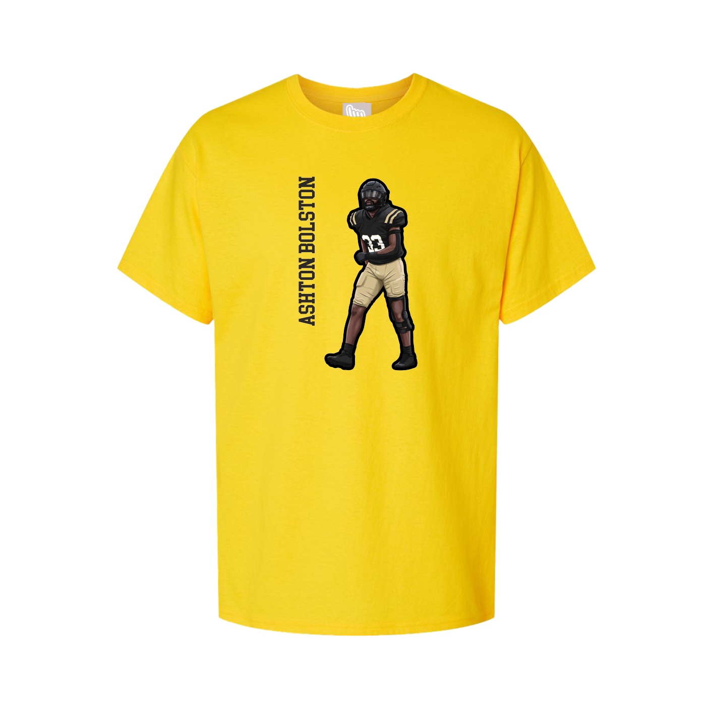 Tee — Name Vertical in Gold