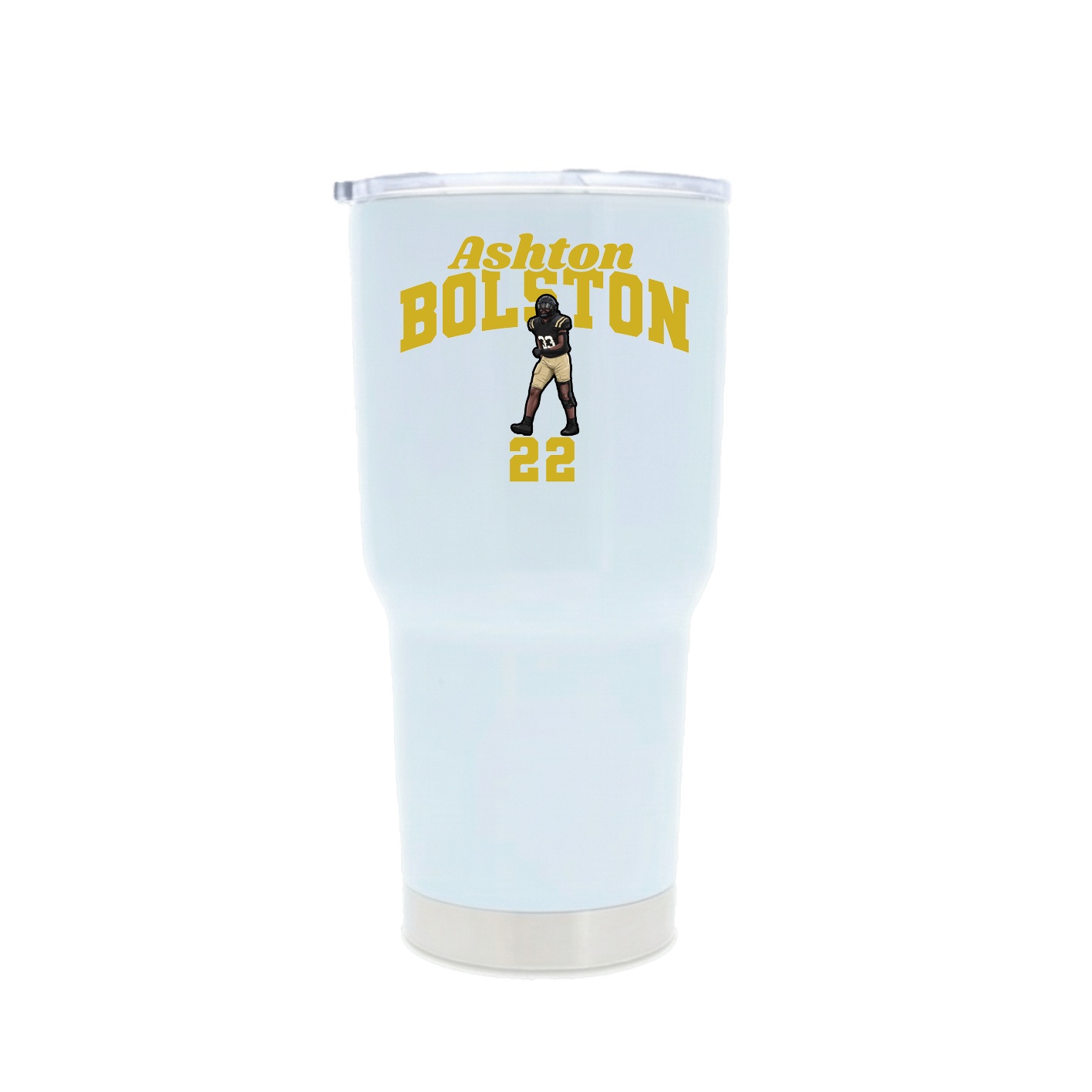 30oz Stainless Steel Tumbler — Signature Arch in White