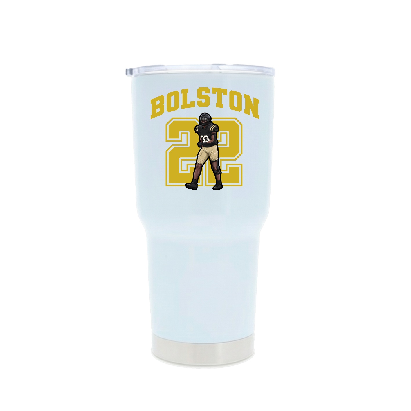 30oz Stainless Steel Tumbler — Number in White