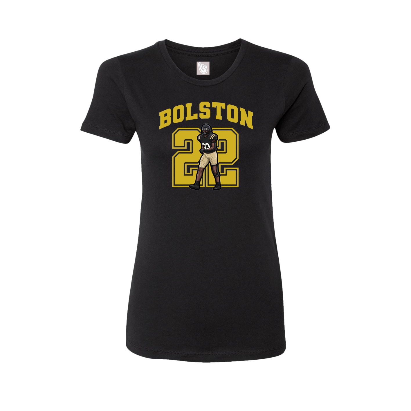 Fitted Women's Tee — Number in Black