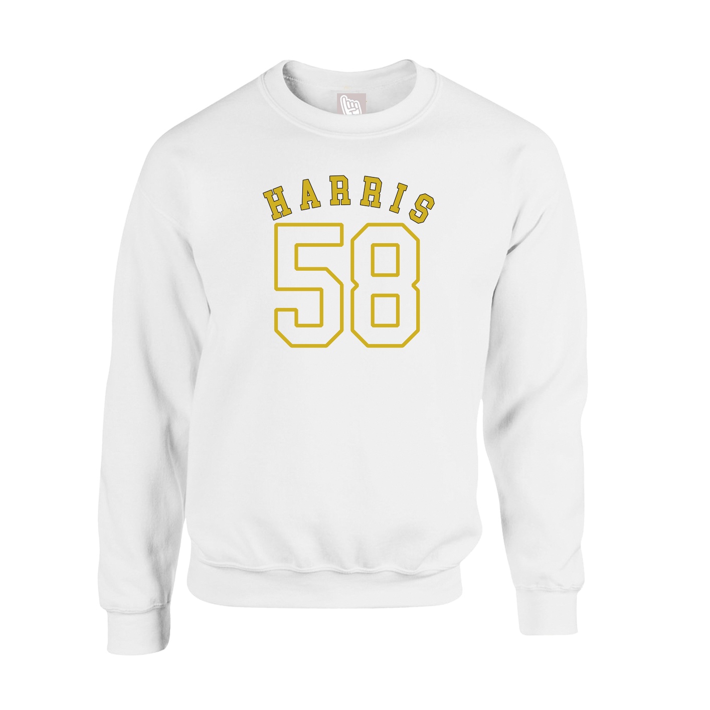 Fleece Crew — Shirsey Arch in White