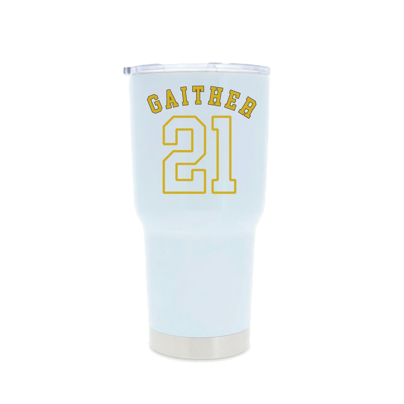 30oz Stainless Steel Tumbler — Shirsey Arch in White