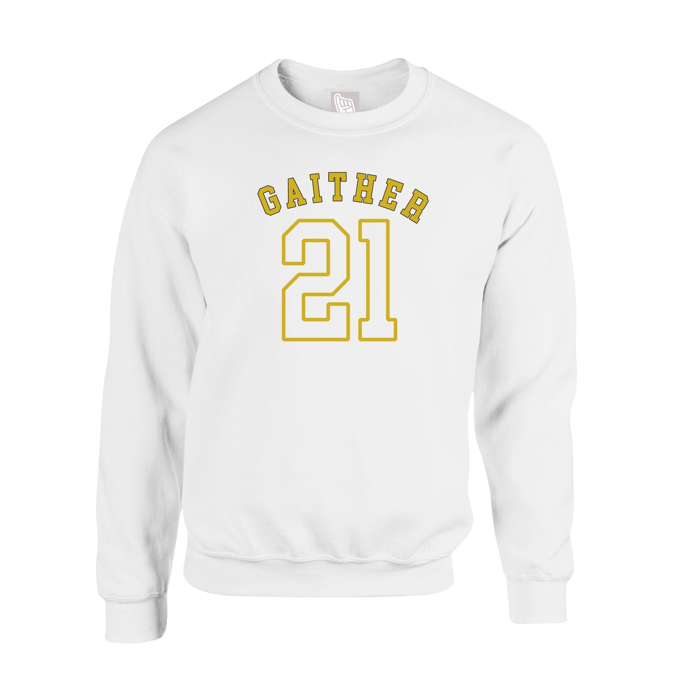 Fleece Crew — Shirsey Arch in White