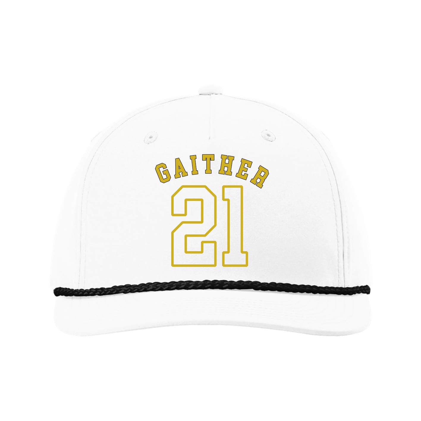 Five-Panel Classic Rope Cap — Shirsey Arch in White