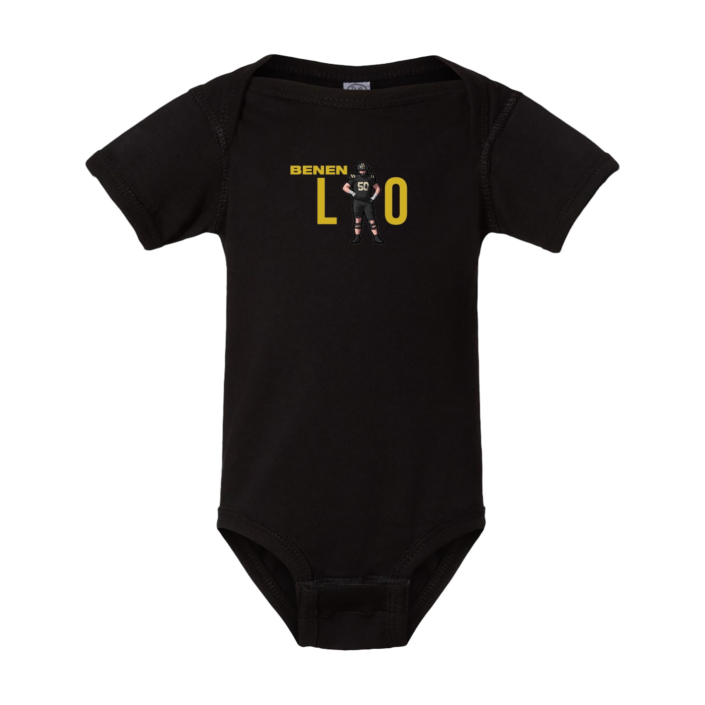 Baby Onesie — Player Name in Black