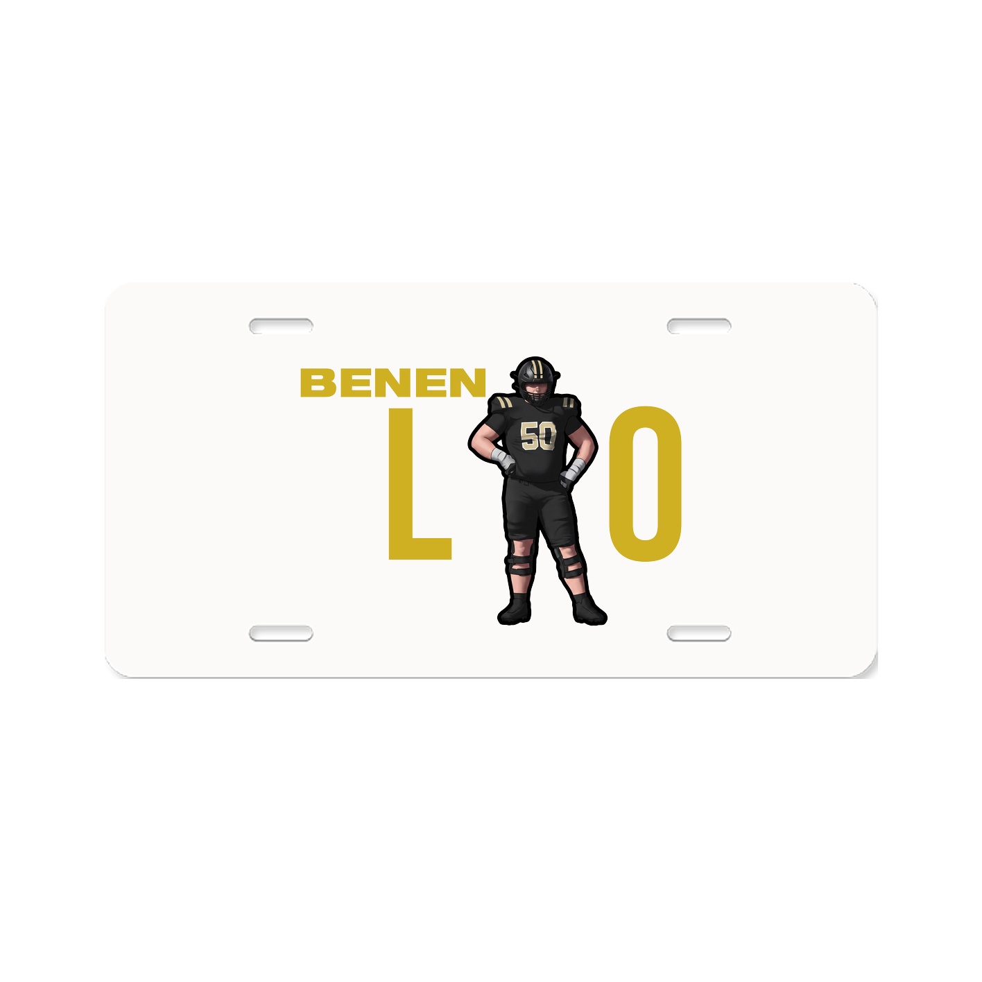 License Plate — Player Name in Classic