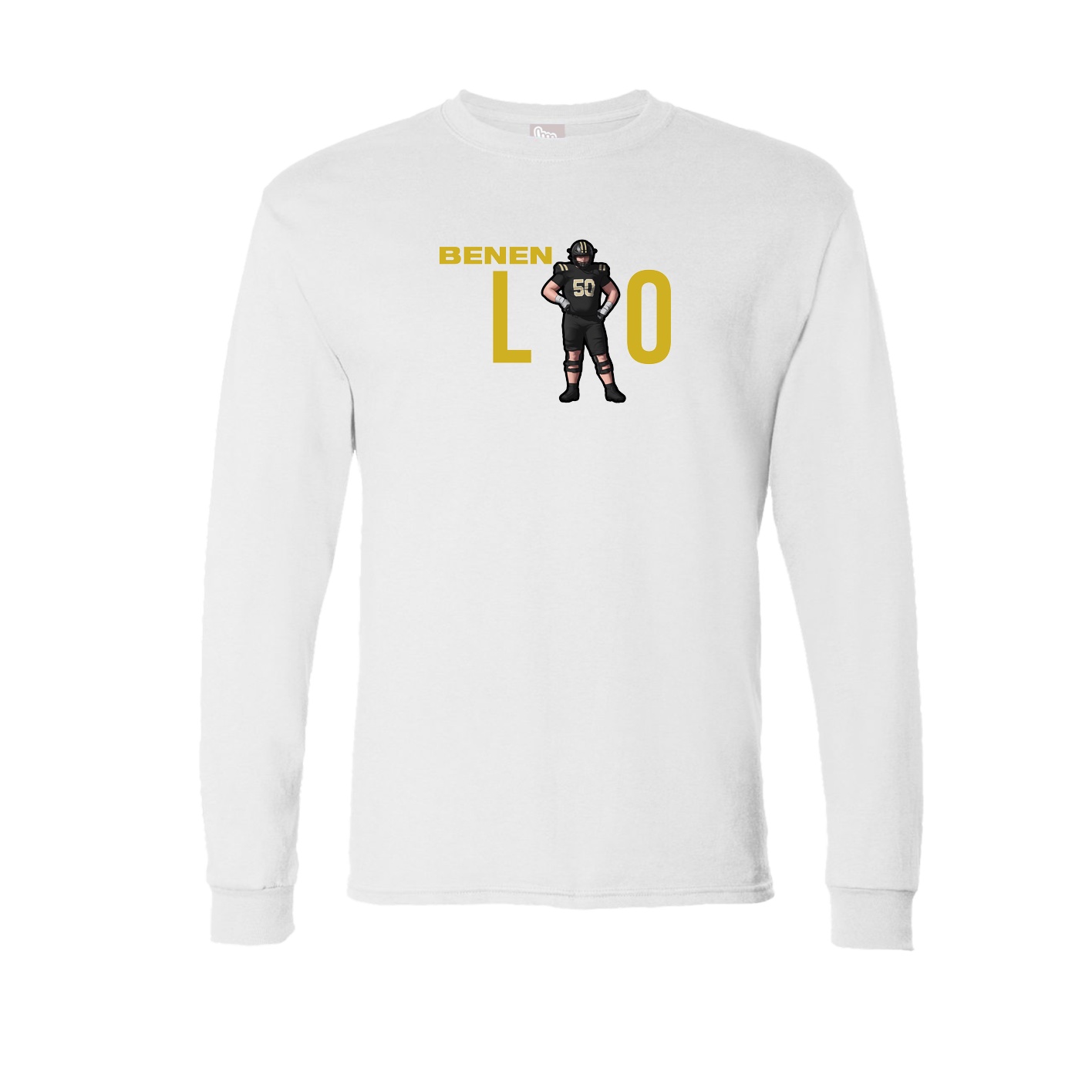 Long Sleeve Tee — Player Name in White