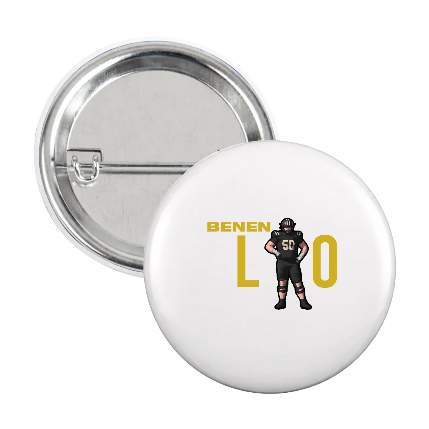 Game Day Button — Player Name in White