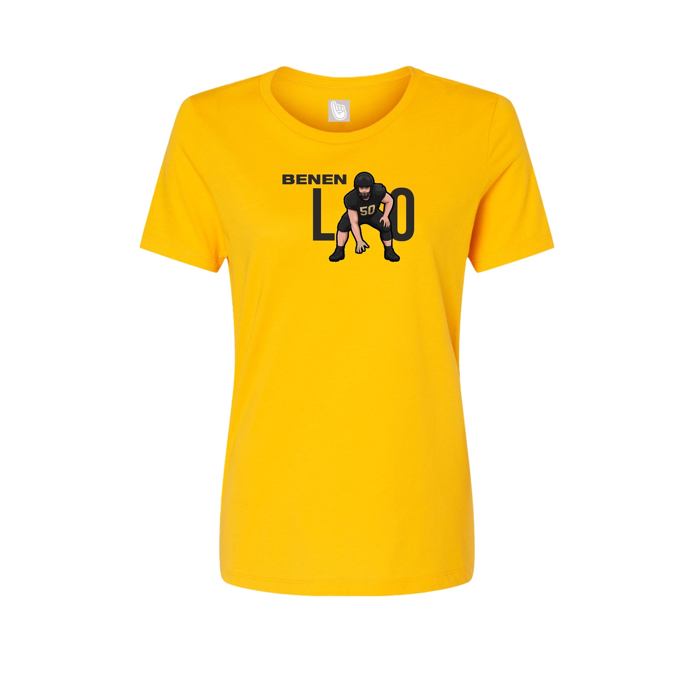 Fitted Women's Tee — Player Name in Gold
