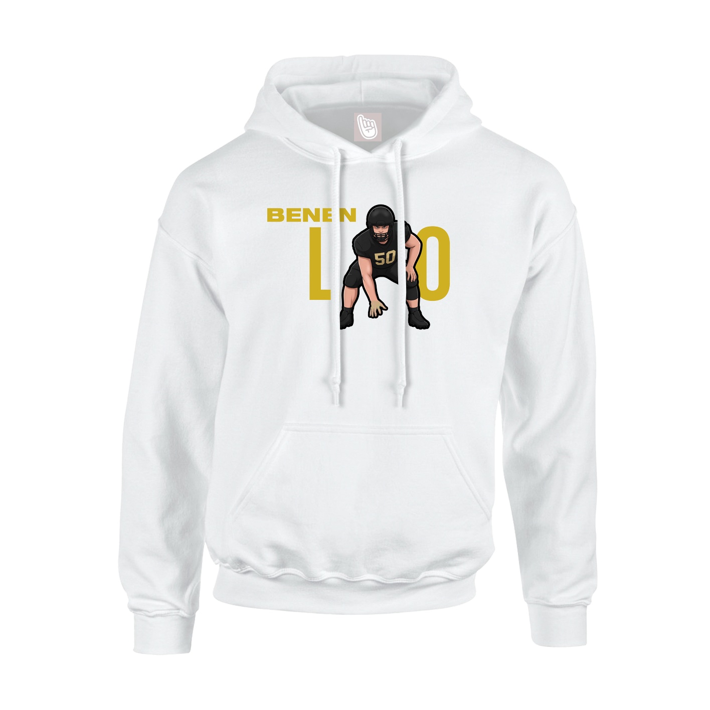 Hoodie — Player Name in White