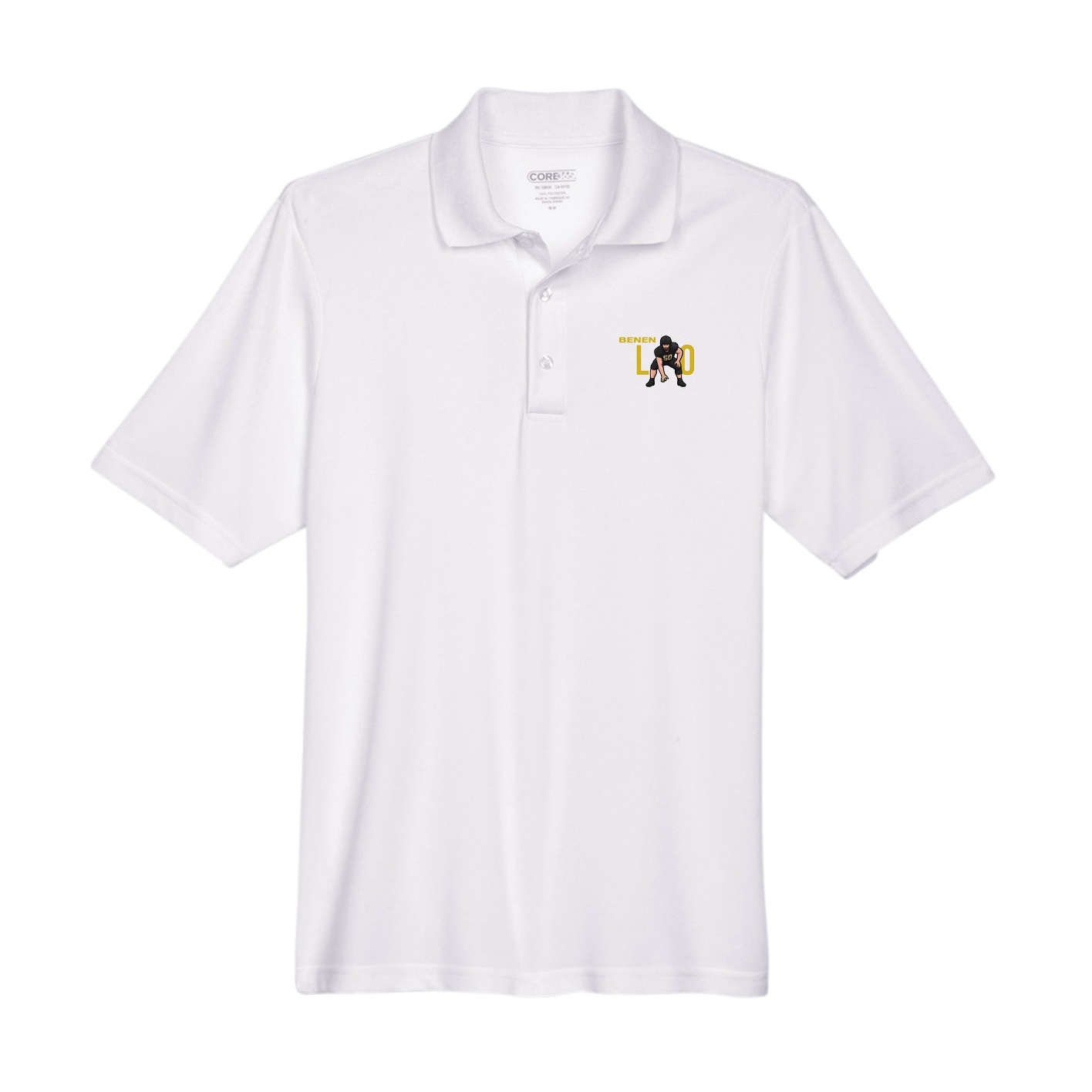 Performance Polo — Player Name in White
