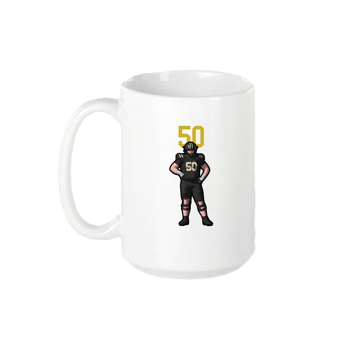 15oz Coffee Mug — Number Top in White