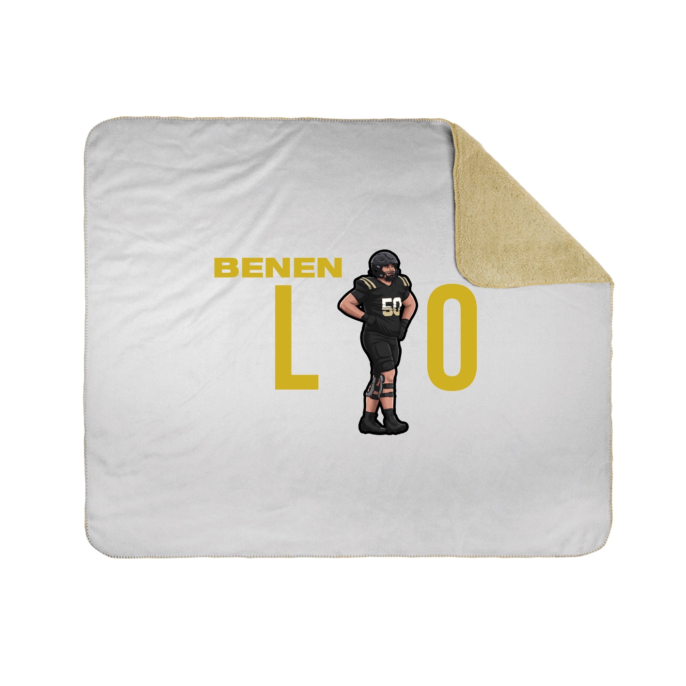 Throw Blanket — Player Name in White