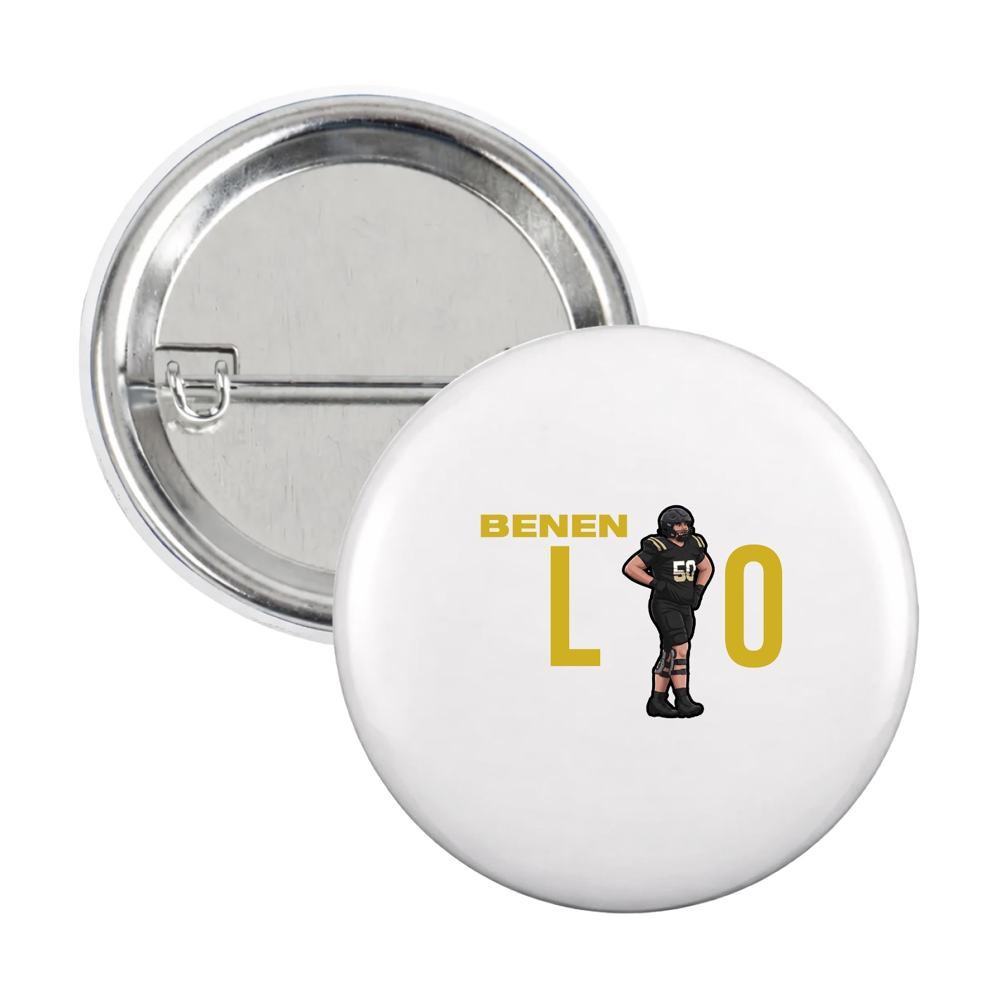 Game Day Button — Player Name in White