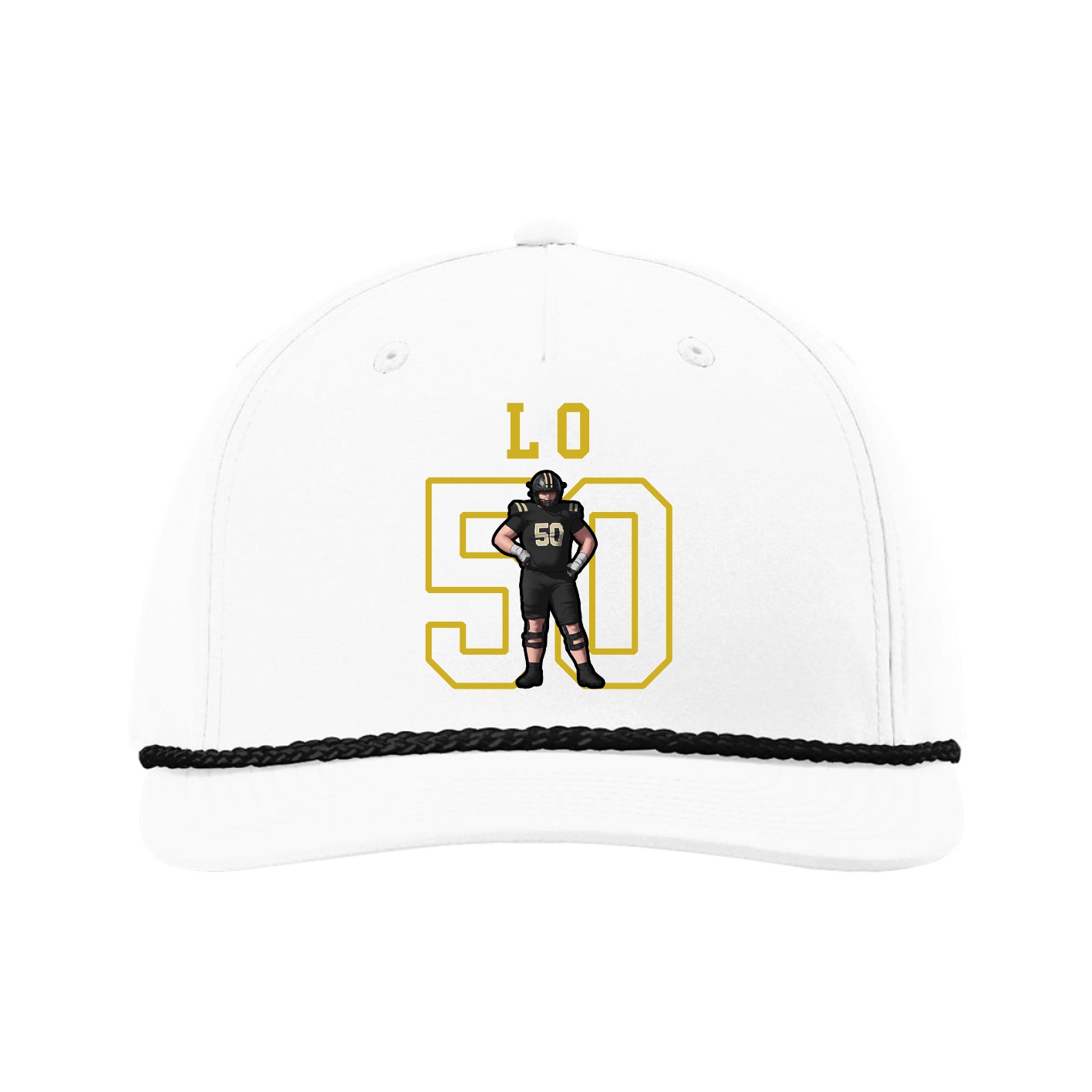 Five-Panel Classic Rope Cap — Shirsey in White