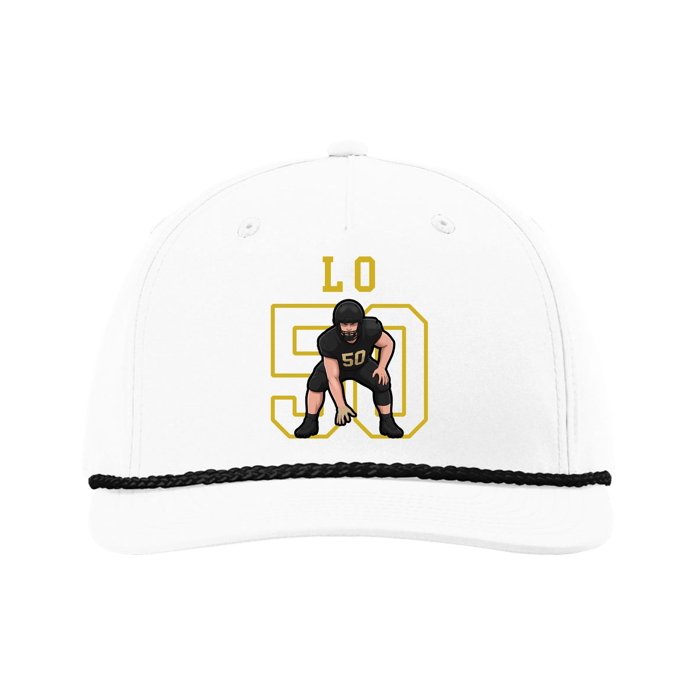 Five-Panel Classic Rope Cap — Shirsey in White