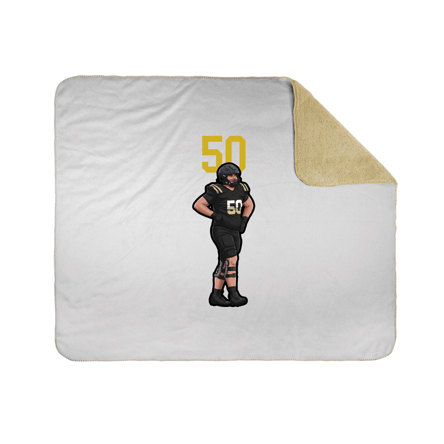 Throw Blanket — Number Top in White