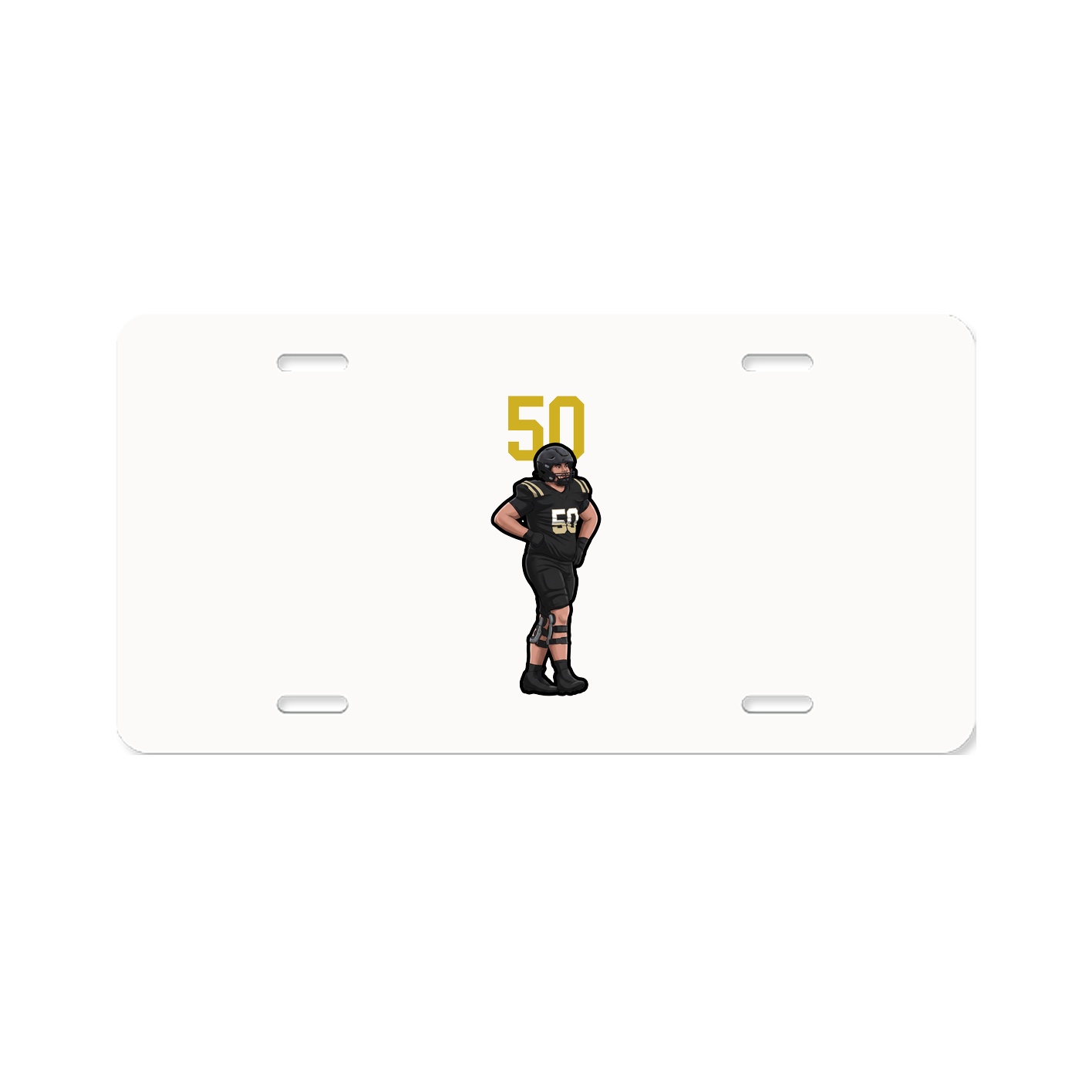 License Plate — Number Top in Classic