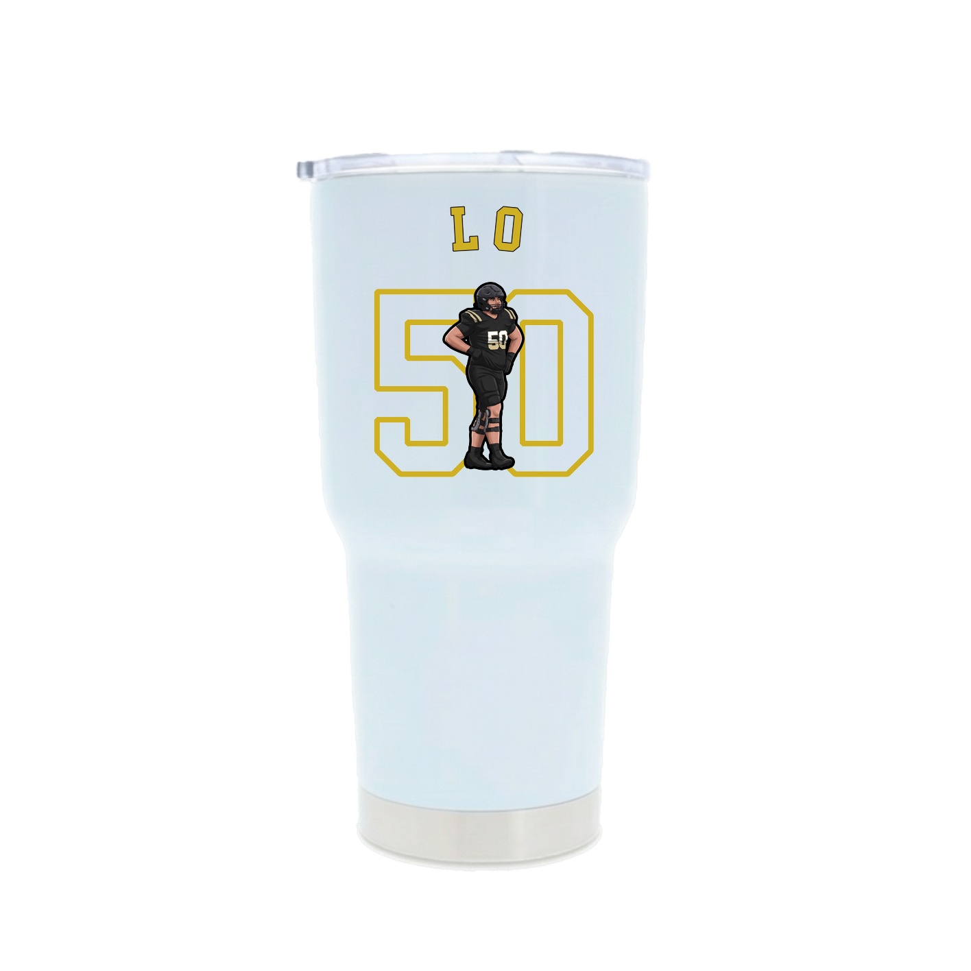 30oz Stainless Steel Tumbler — Shirsey Arch in White
