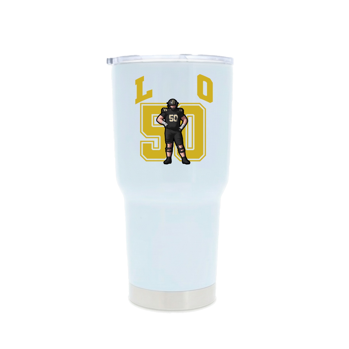 30oz Stainless Steel Tumbler — Number in White