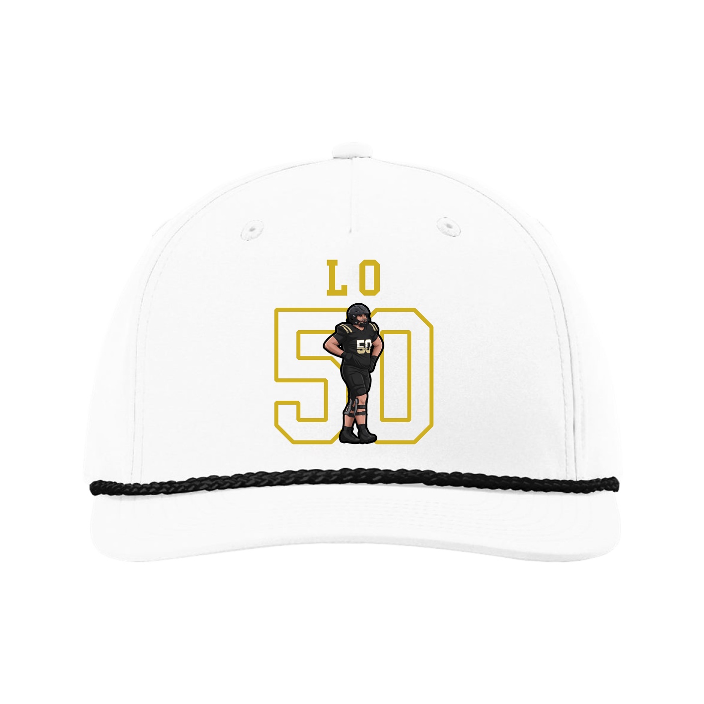 Five-Panel Classic Rope Cap — Shirsey in White
