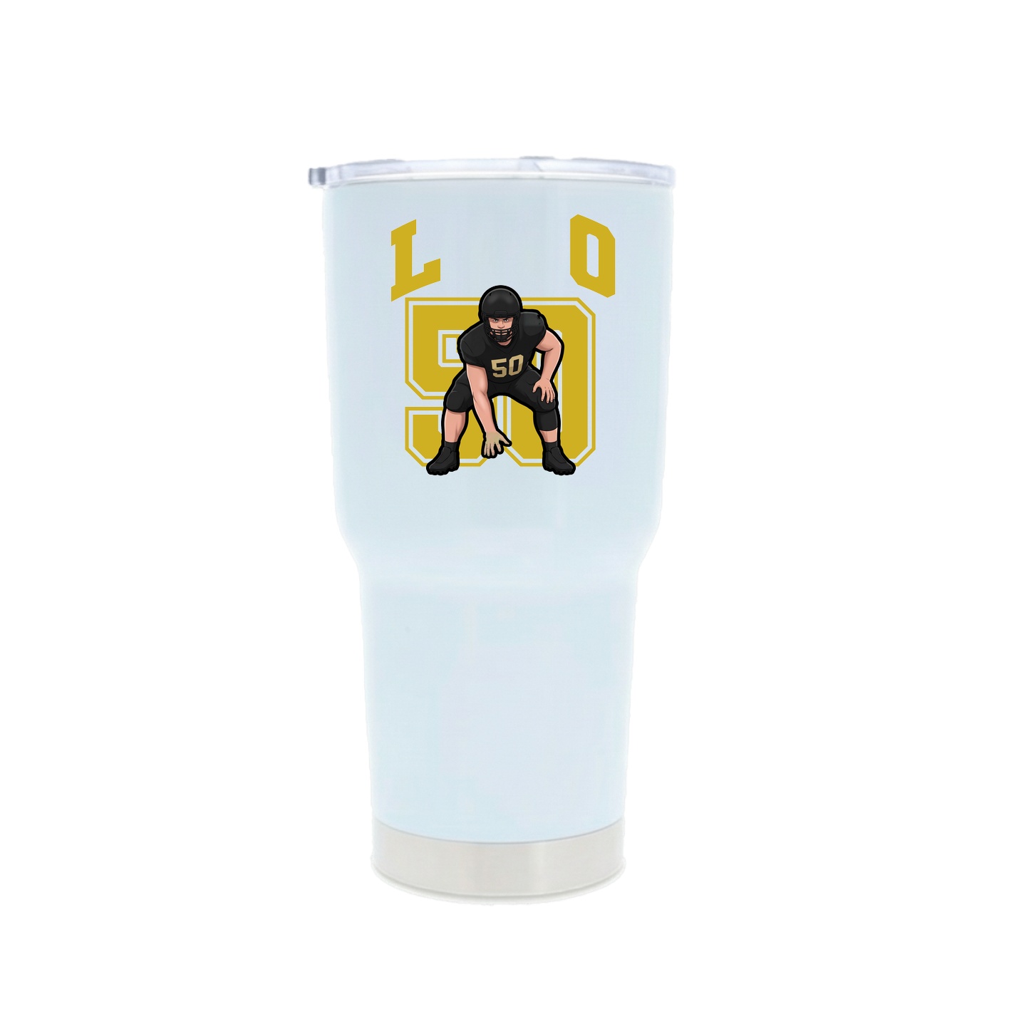 30oz Stainless Steel Tumbler — Number in White