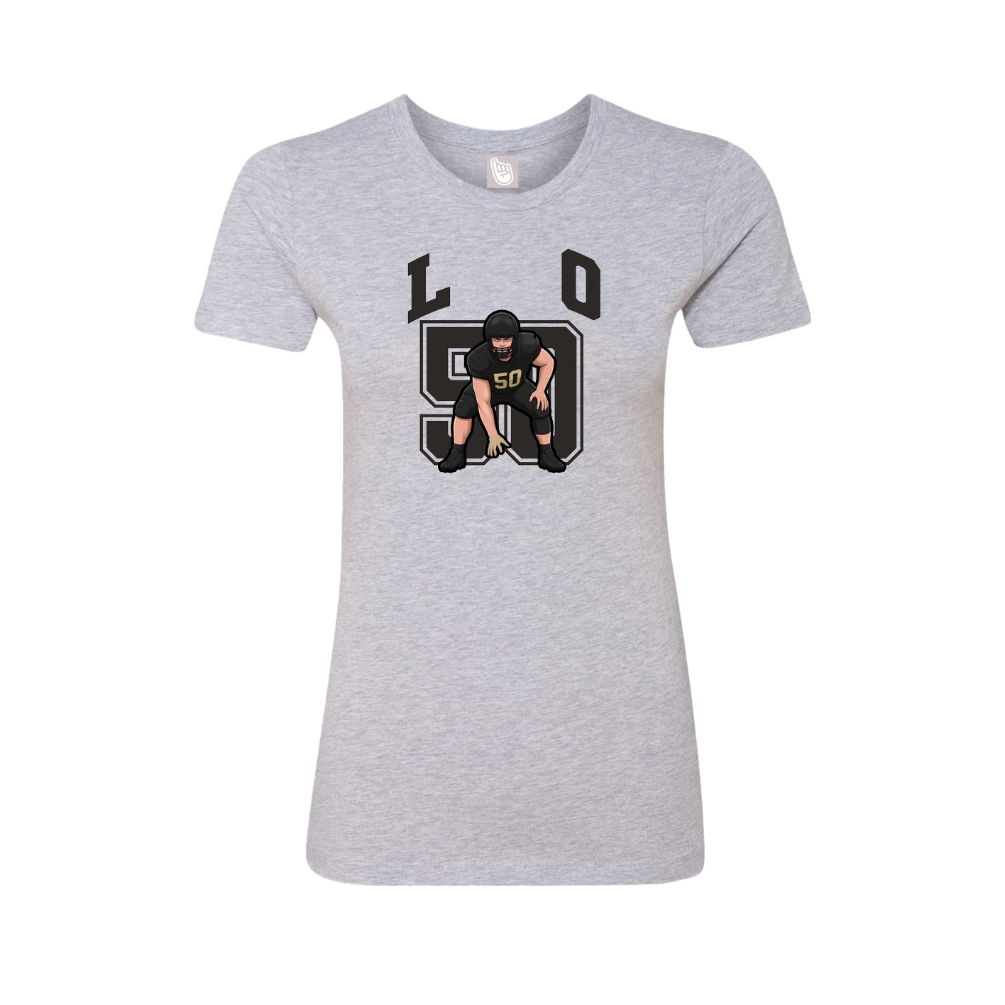 Fitted Women's Tee — Number in Grey