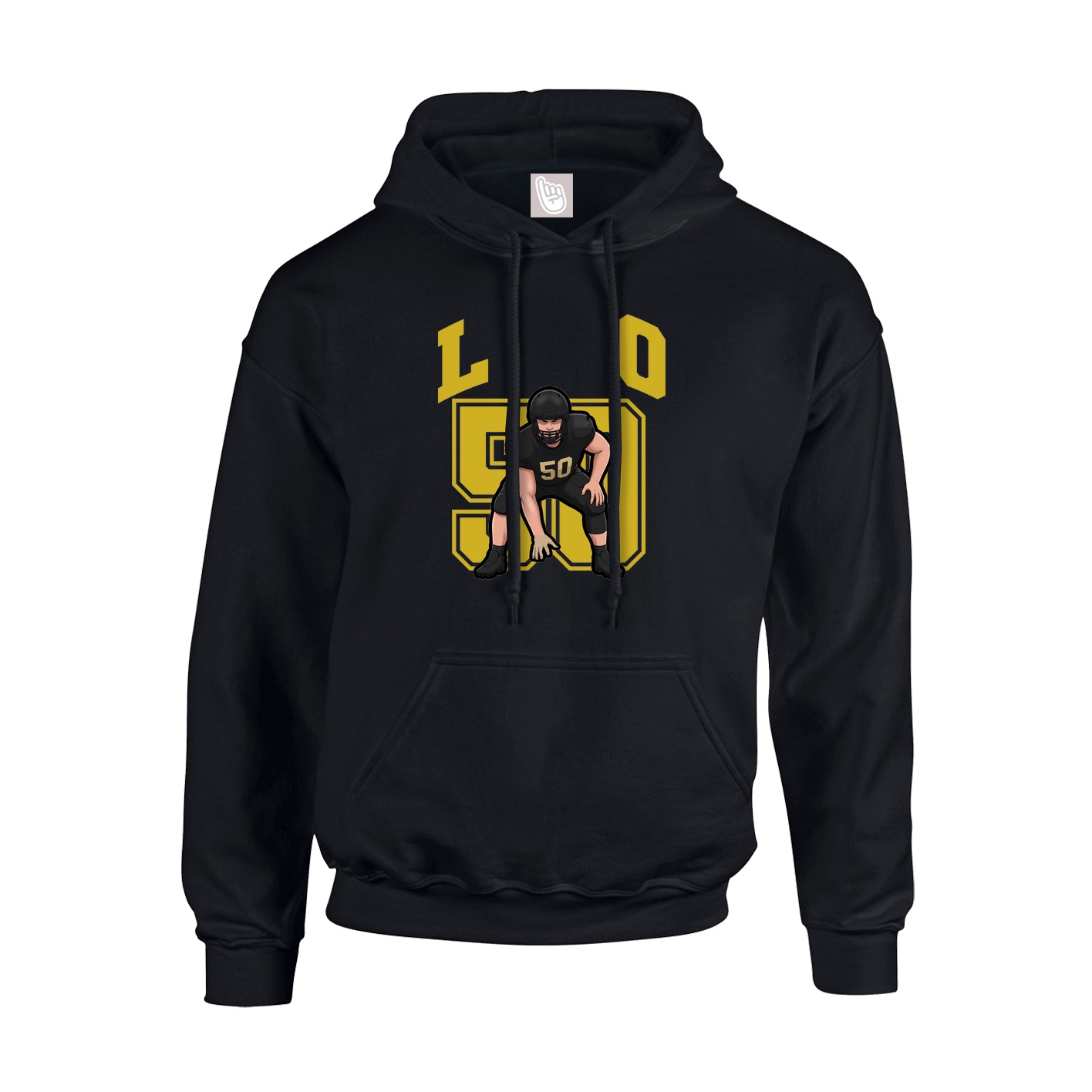 Youth Hoodie — Number in Black