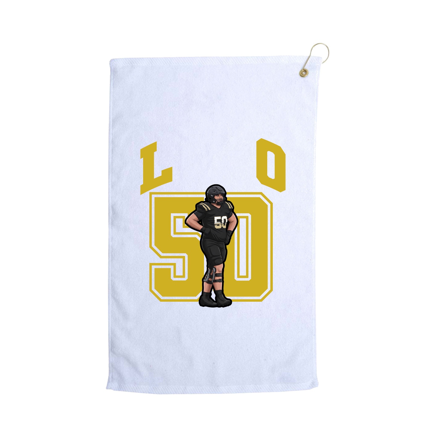 Golf Towel — Number in White