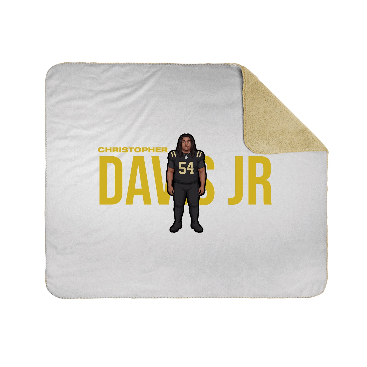 Throw Blanket — Player Name in White