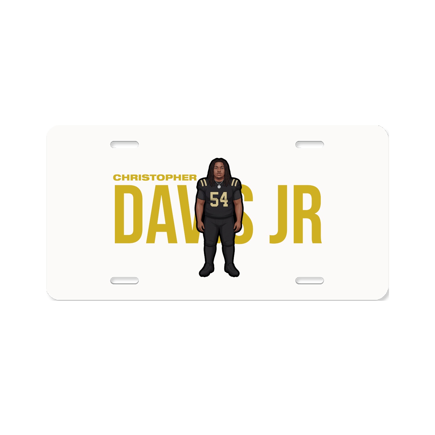 License Plate — Player Name in Classic