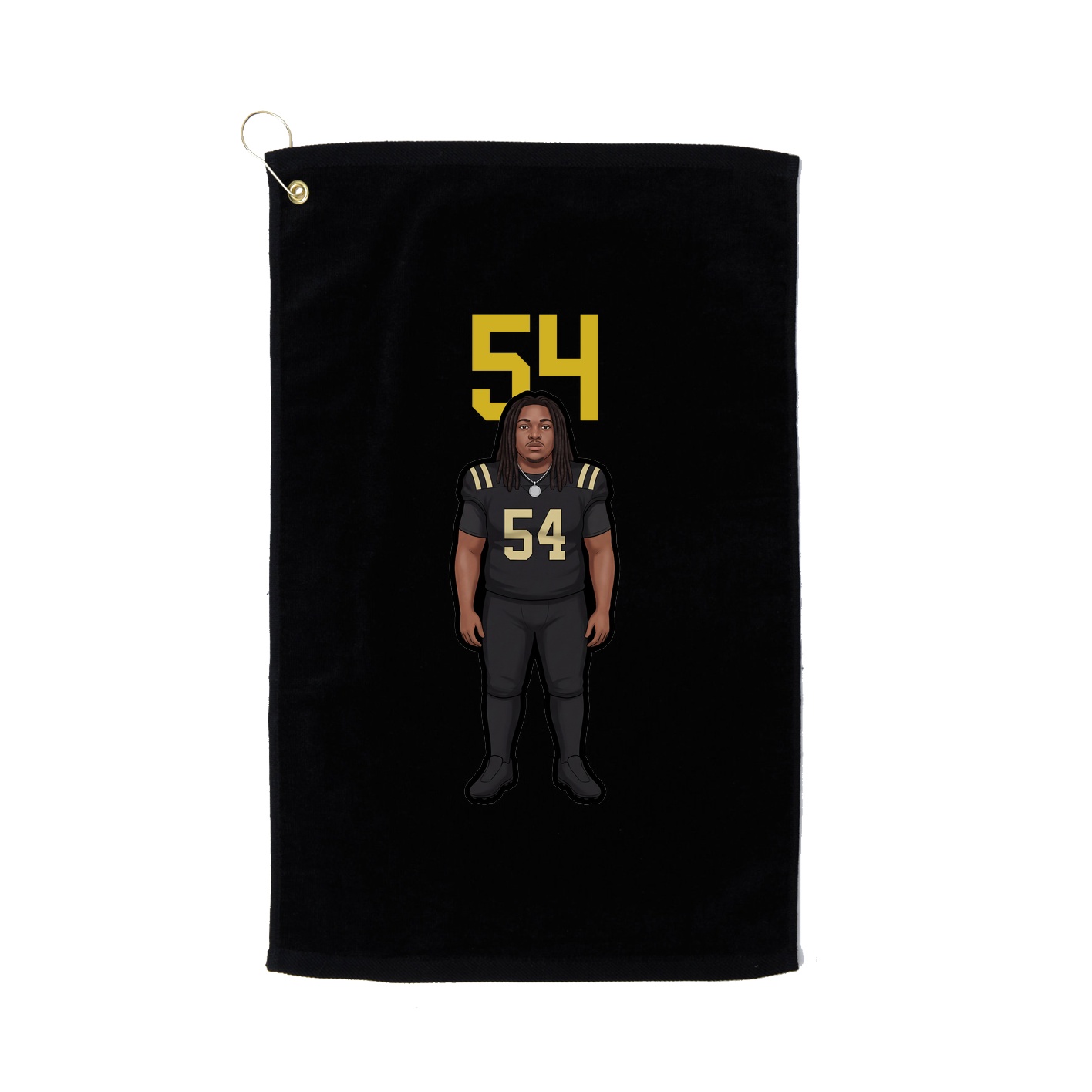 Golf Towel — Number Top in Black