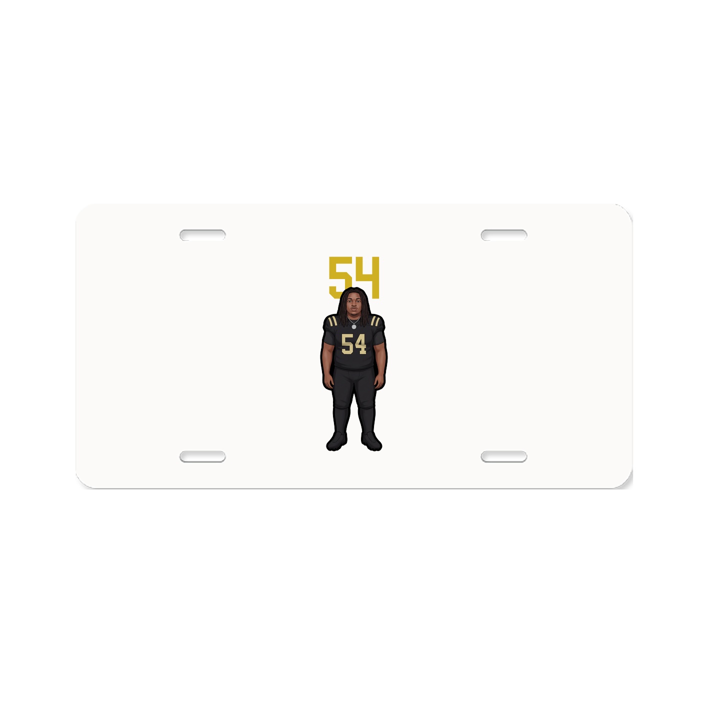 License Plate — Number Top in Classic