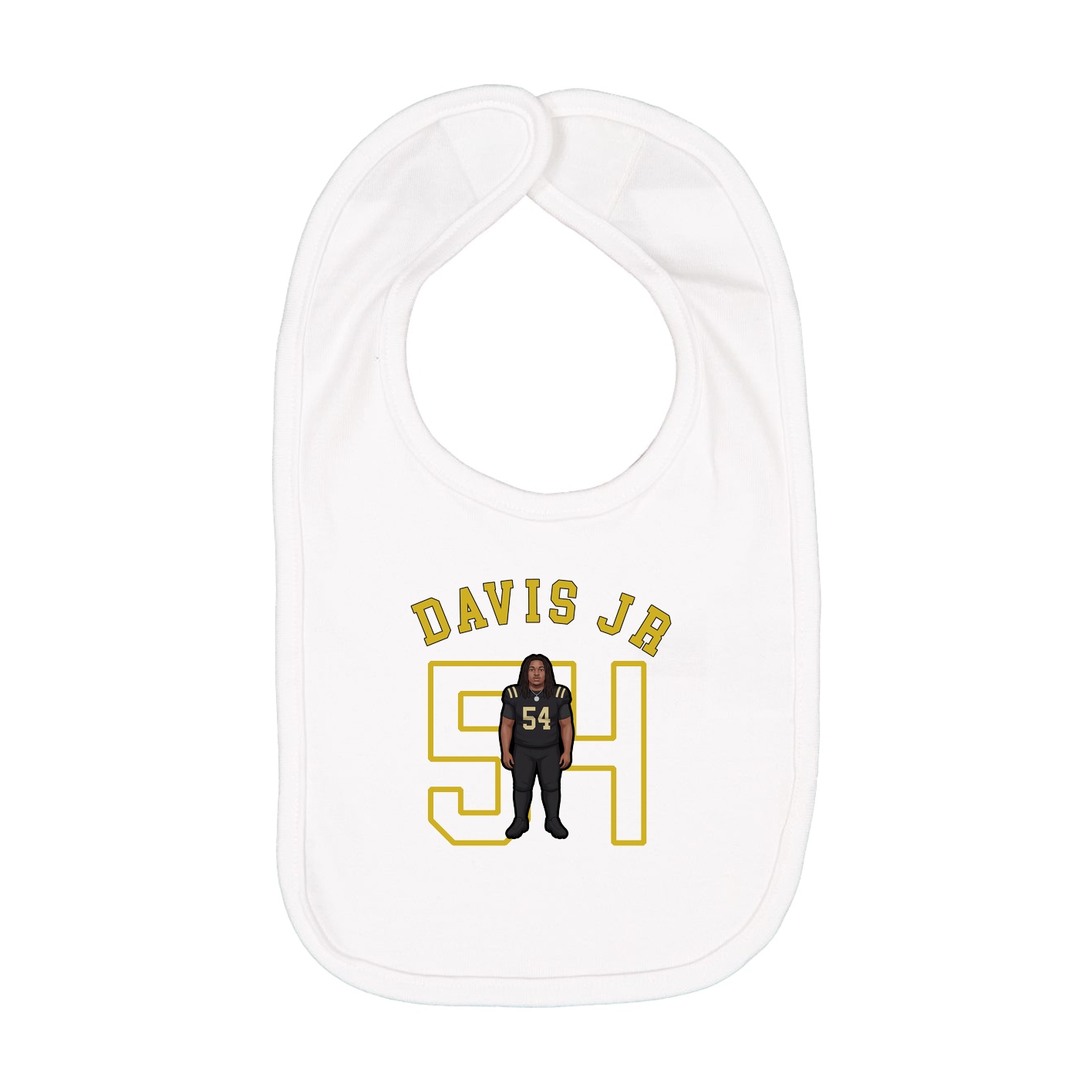 Infant Bib — Shirsey Arch in White