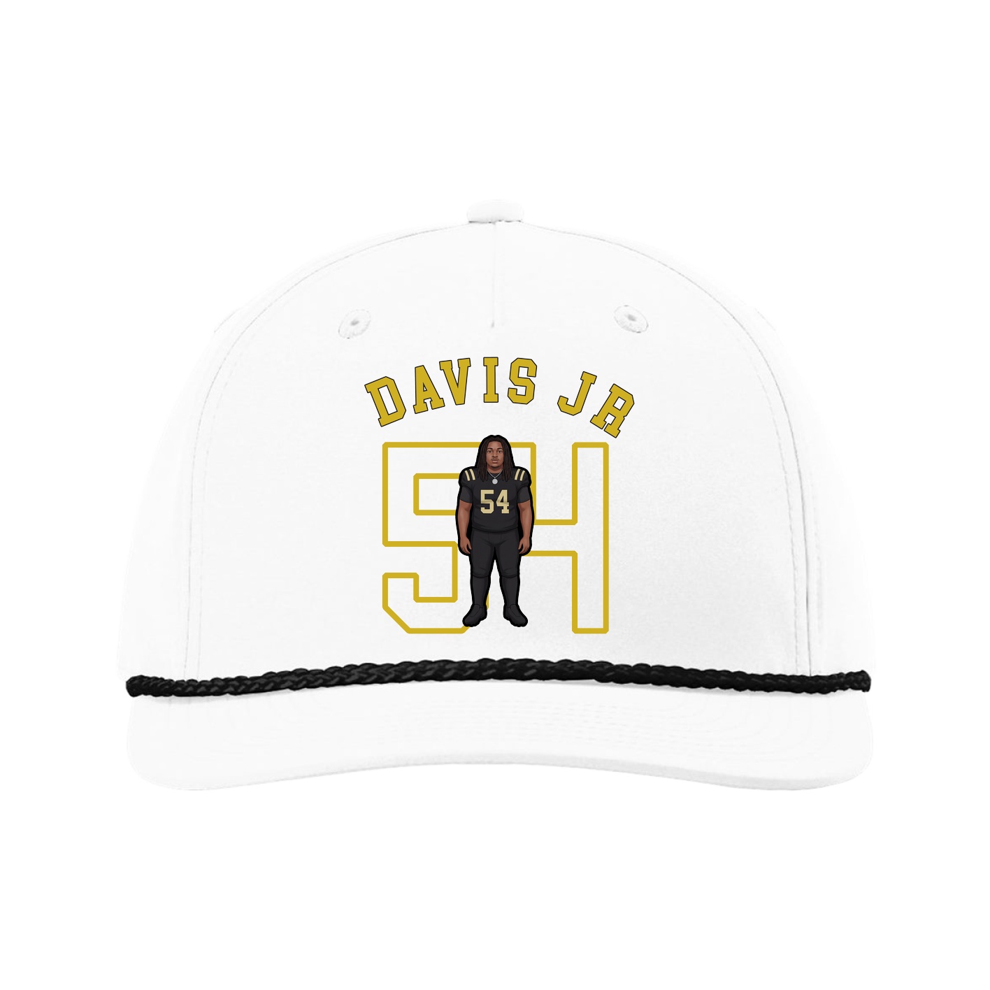 Five-Panel Classic Rope Cap — Shirsey Arch in White