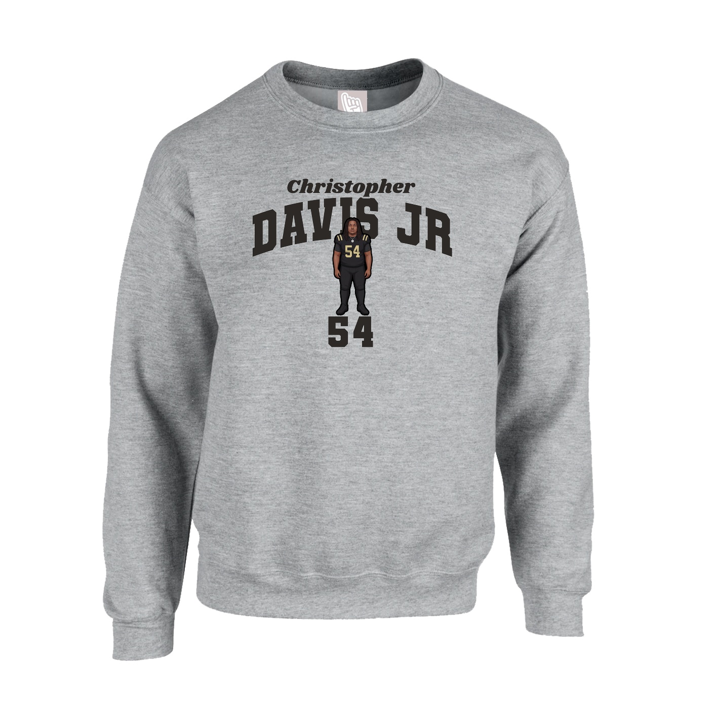 Fleece Crew — Signature Arch in Grey