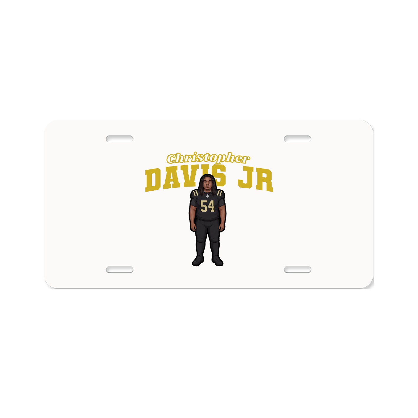 License Plate — Name Arch in Classic