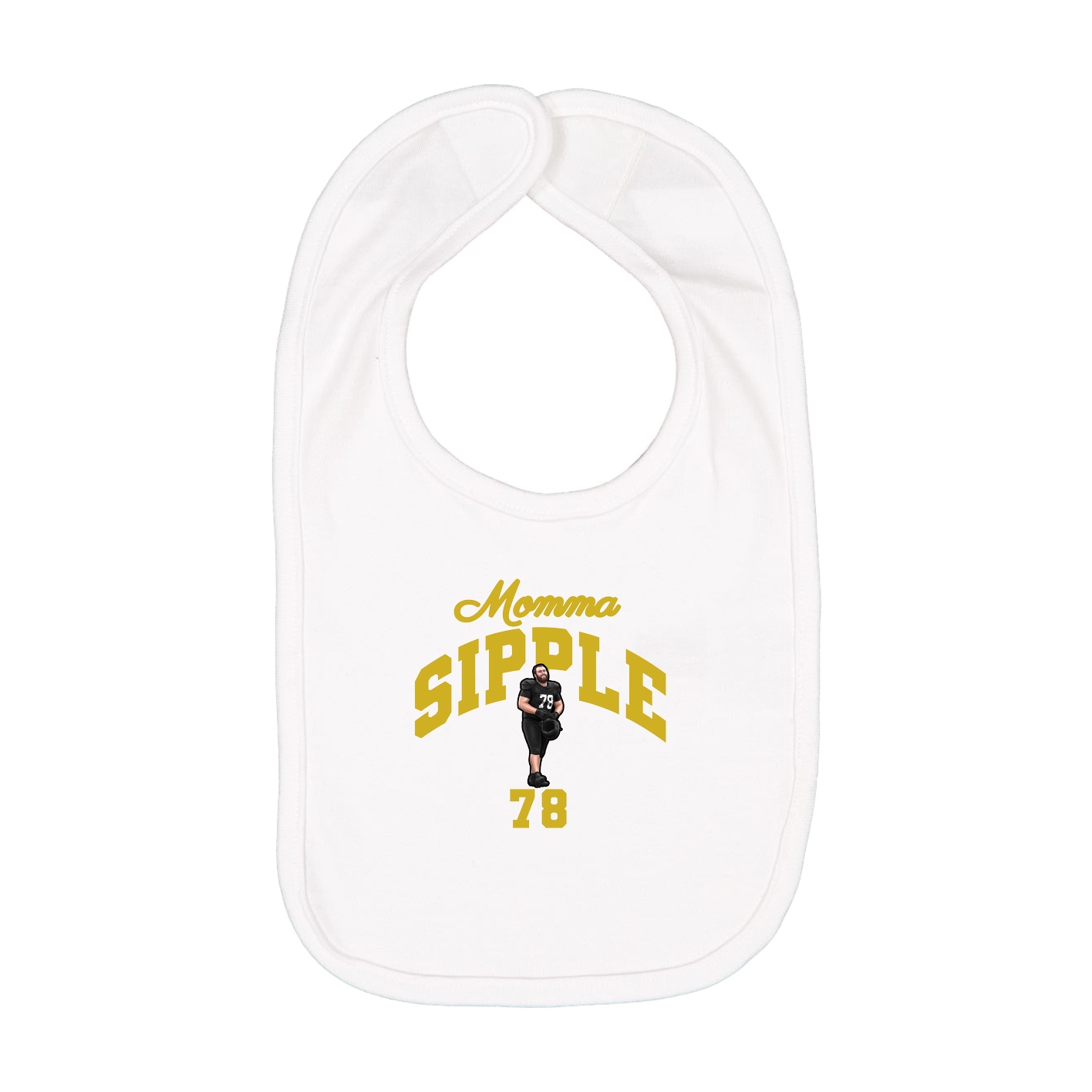Infant Bib — Mothers Day Arch in White