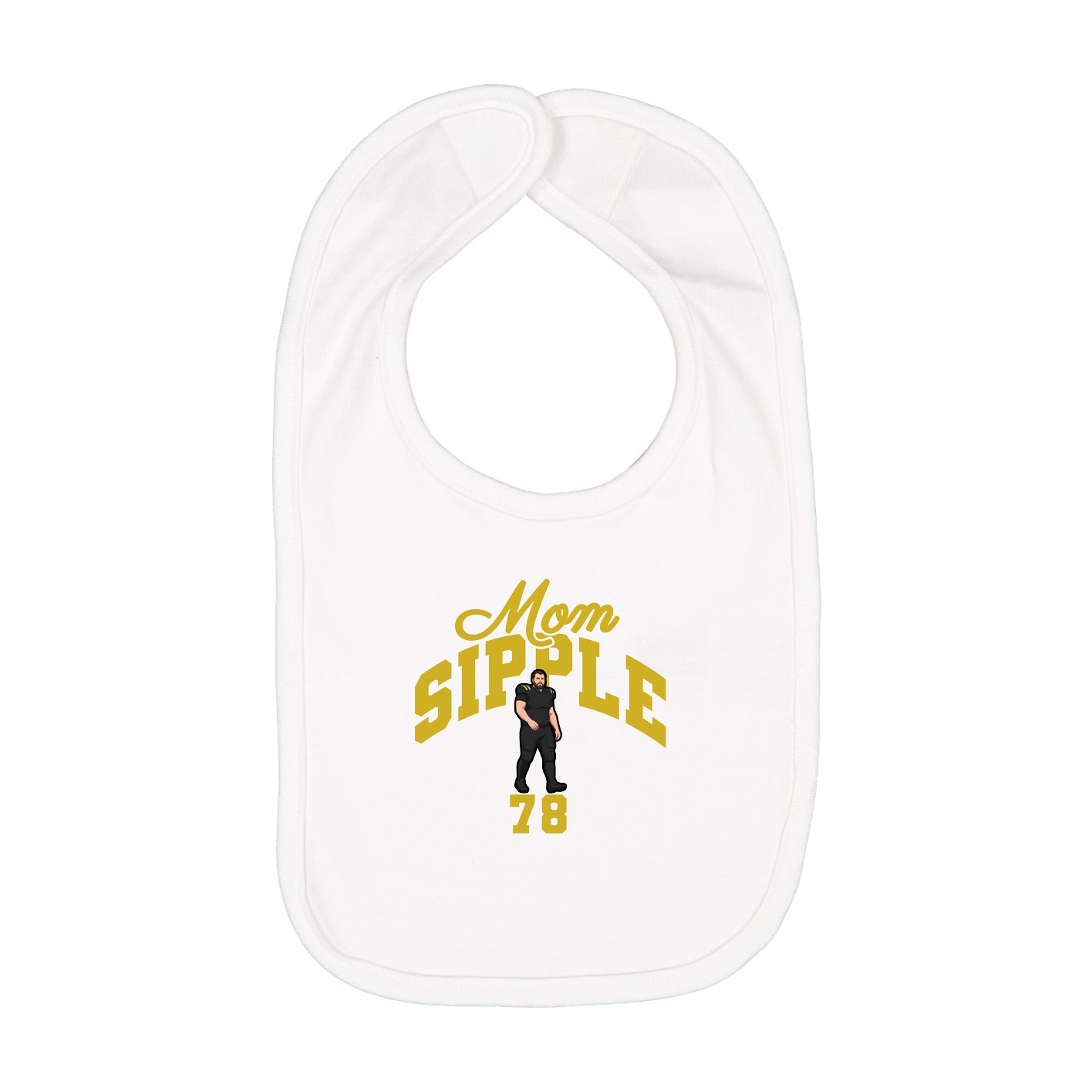 Infant Bib — Mothers Day Arch in White