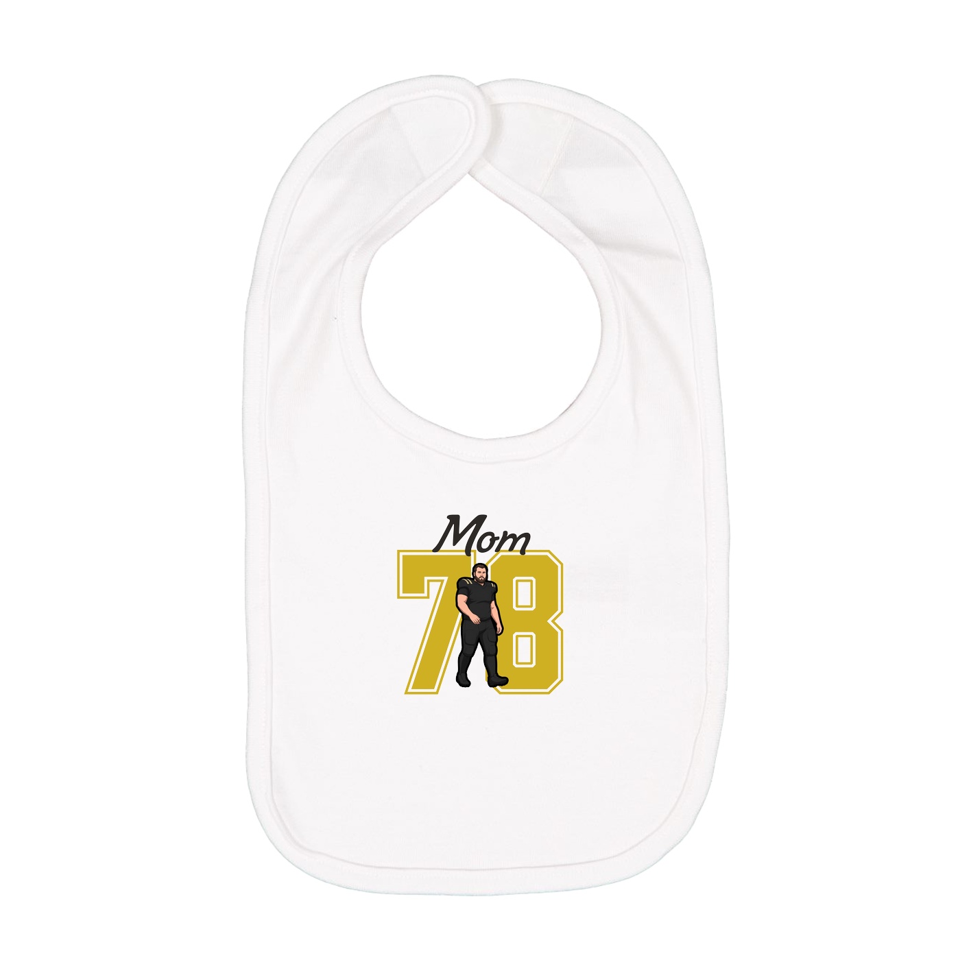 Infant Bib — Mothers Day Shirsey in White