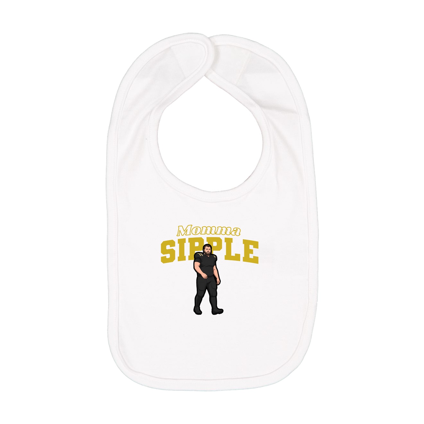 Infant Bib — Mothers Day Block in White
